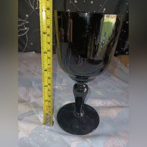 Elegant Black Amethyst Glass Goblet